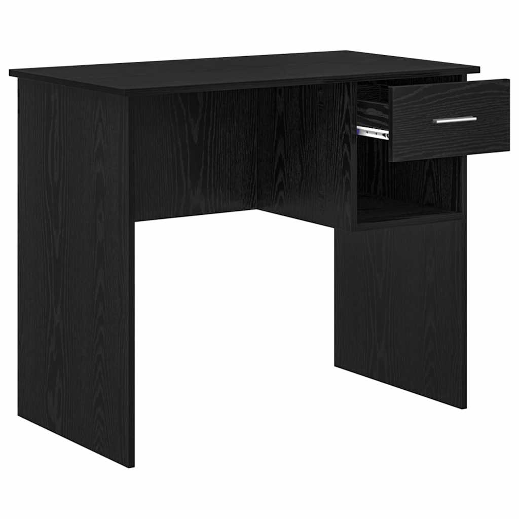 vidaXL Schreibtisch Schwarz Eichen-Optik 90 x 49 x 75 cm Holzwerkstoff - Image 5