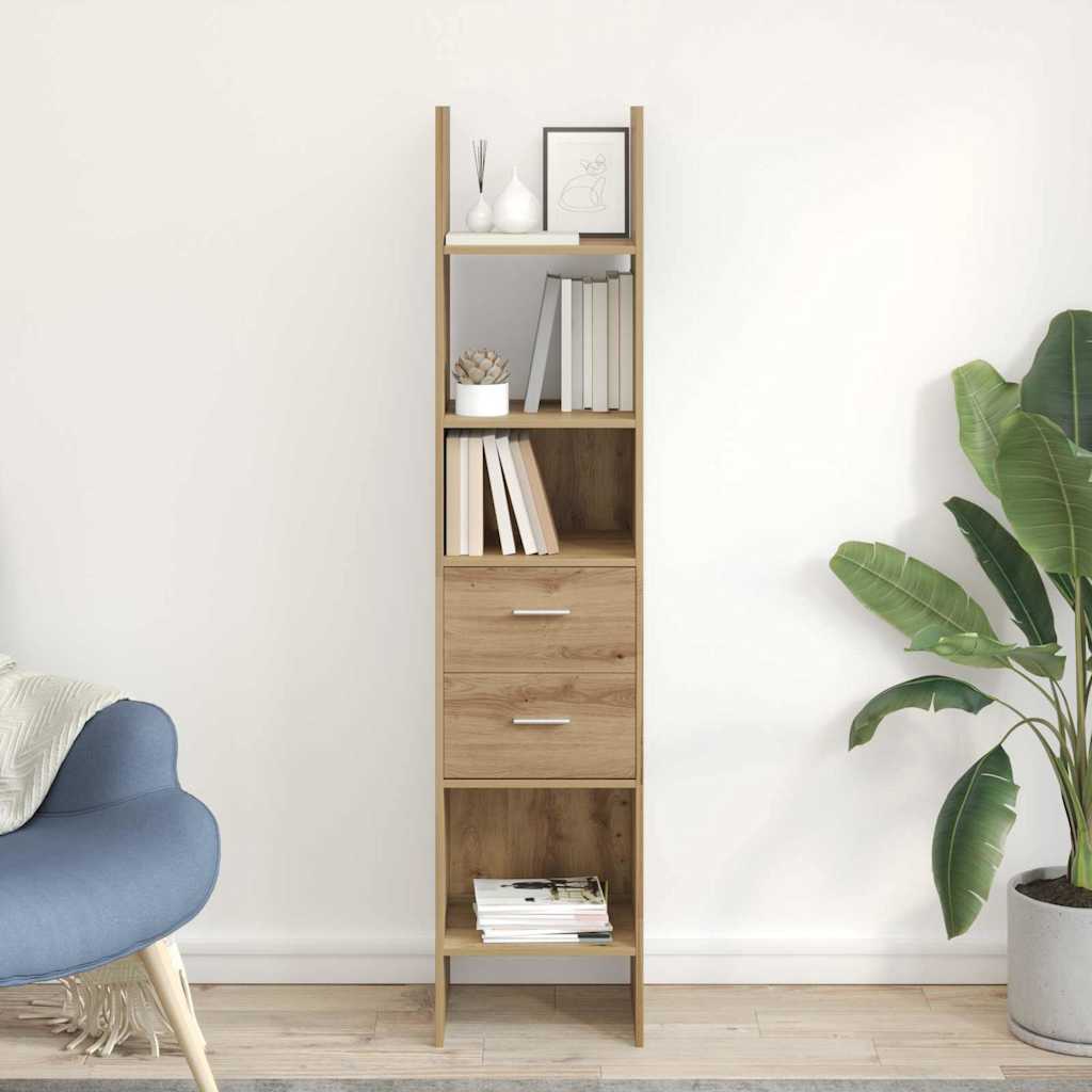 vidaXL Bücherregal Artisan-Eiche 40 x 35 x 180 cm Holzwerkstoff