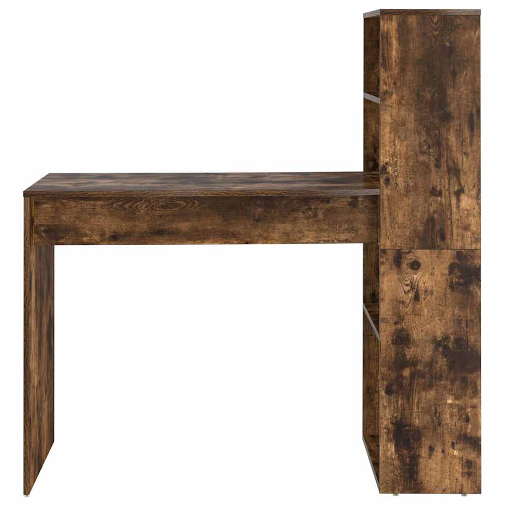 vidaXL Schreibtisch Geräucherte Eiche 113 x 54 x 120 cm Holzwerkstoff - Image 5