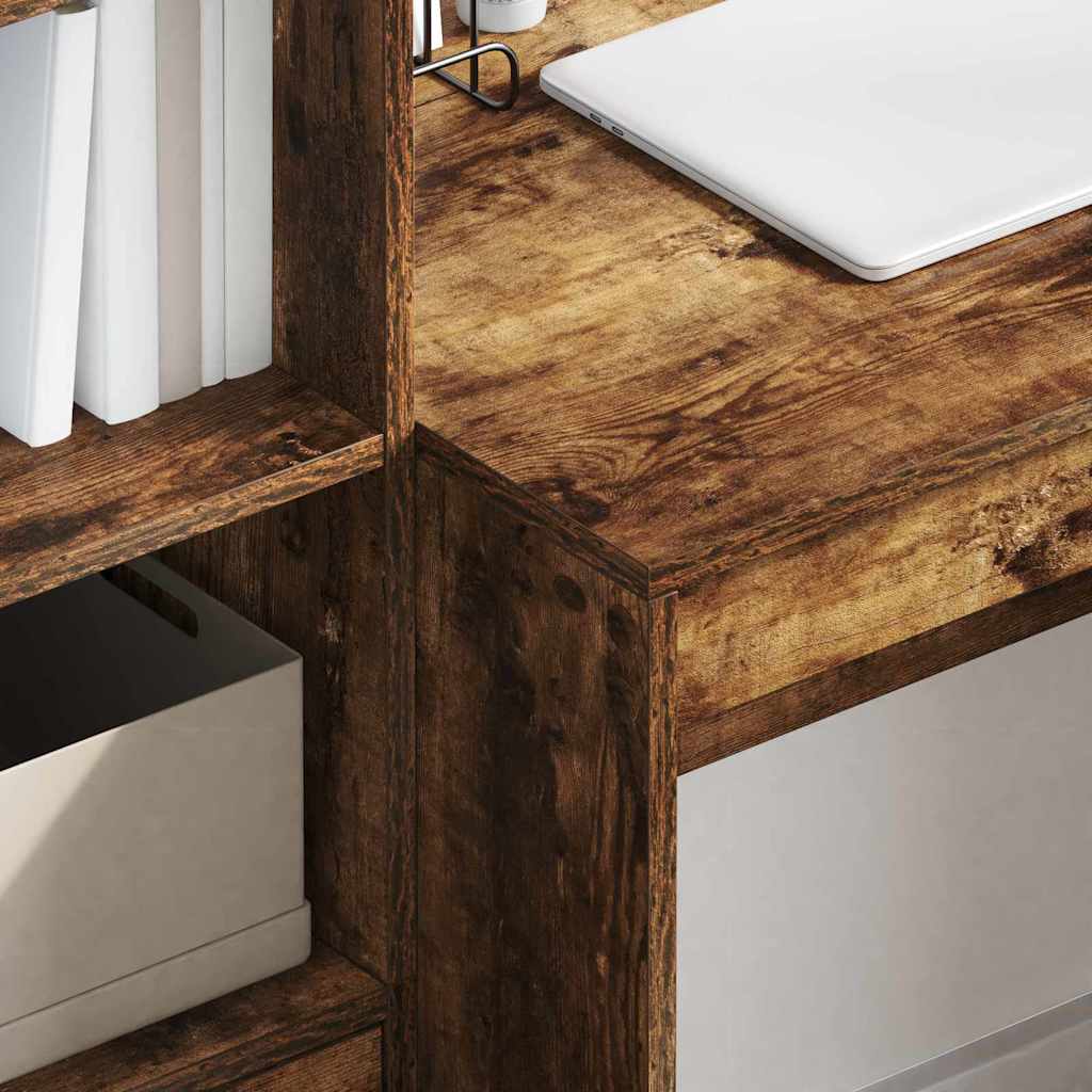 vidaXL Schreibtisch Geräucherte Eiche 100 x 50 x 76 cm - Image 4
