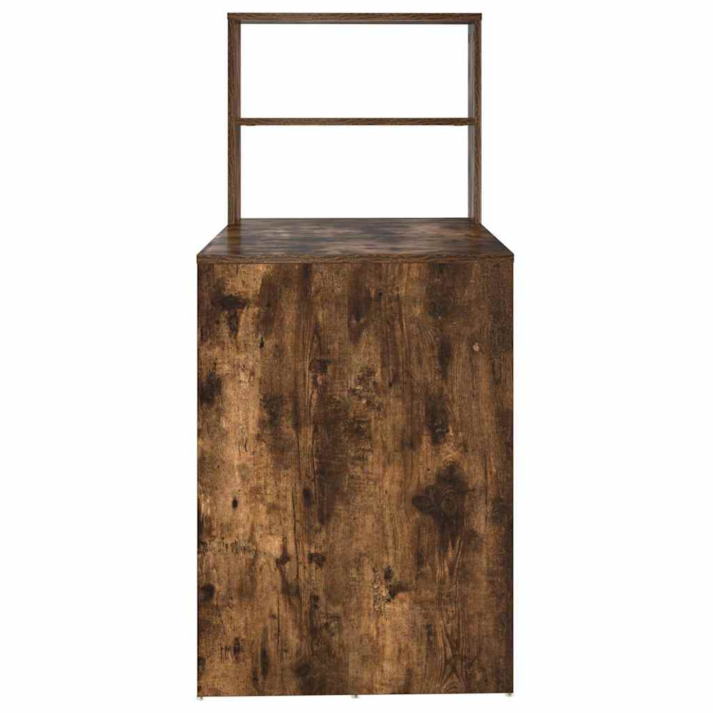 vidaXL Schreibtisch Geräucherte Eiche 113 x 54 x 120 cm Holzwerkstoff - Image 6
