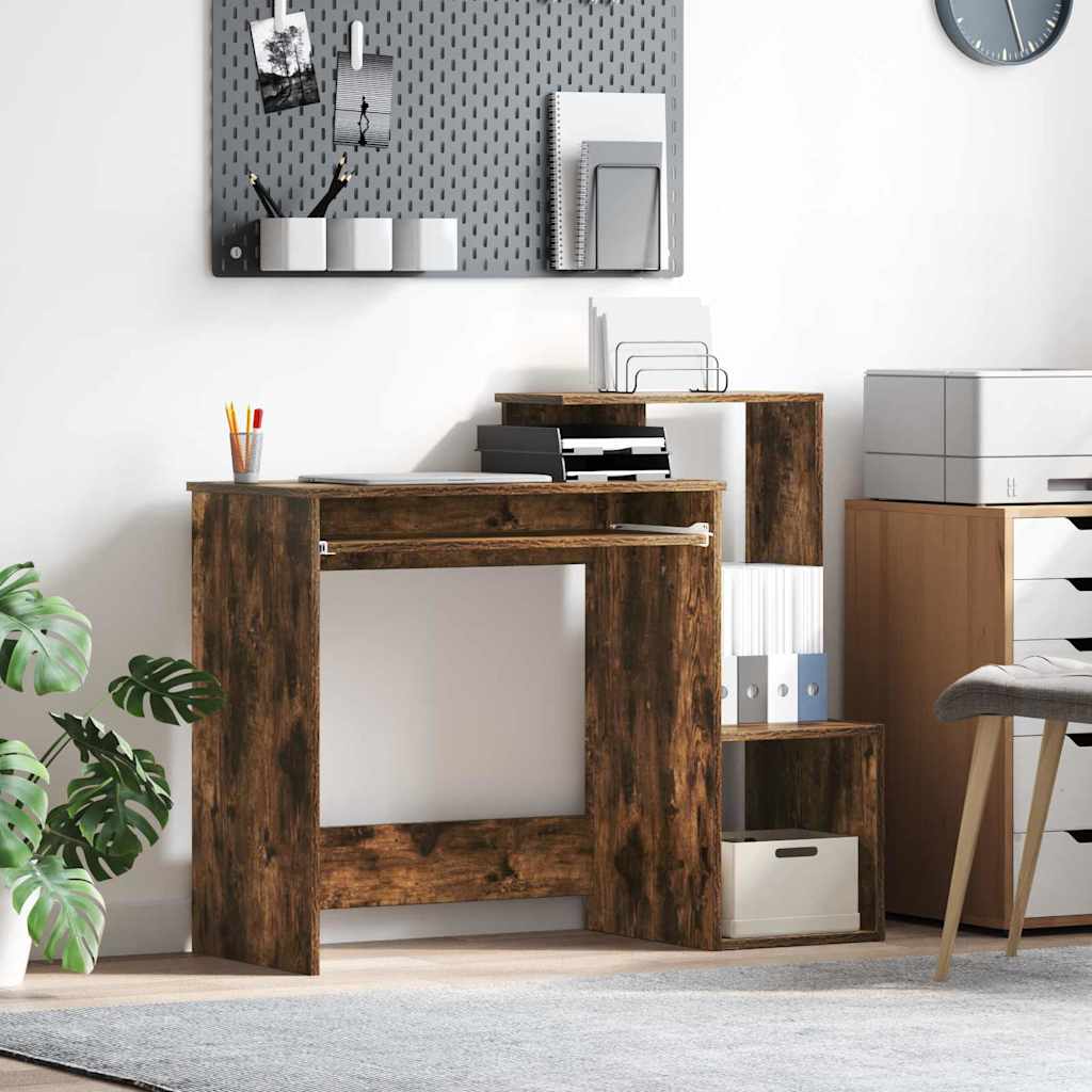 vidaXL Schreibtisch Geräucherte Eiche 106 x 41 x 88.5 cm Holzwerkstoff