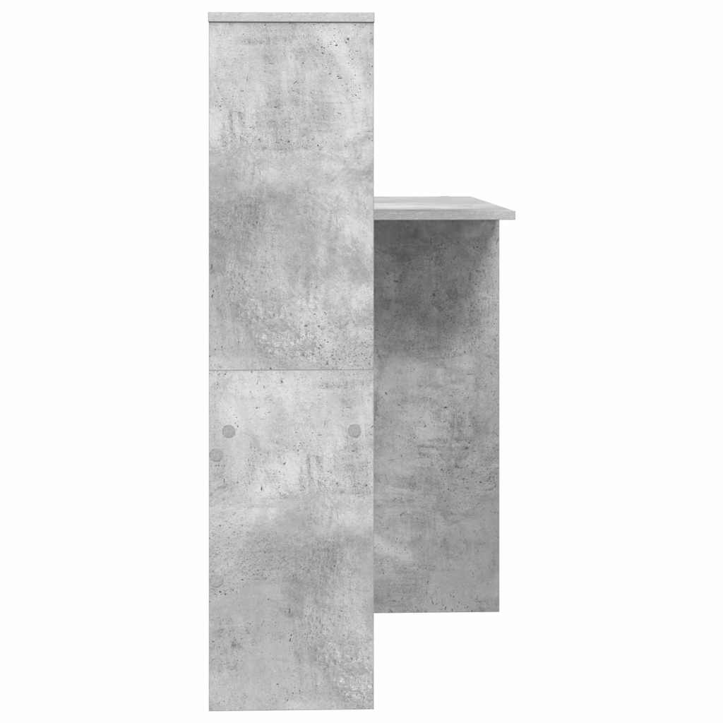 vidaXL Schreibtisch Beton Grau 131,5 x 50 x 106,5 cm Holzwerkstoff - Image 6