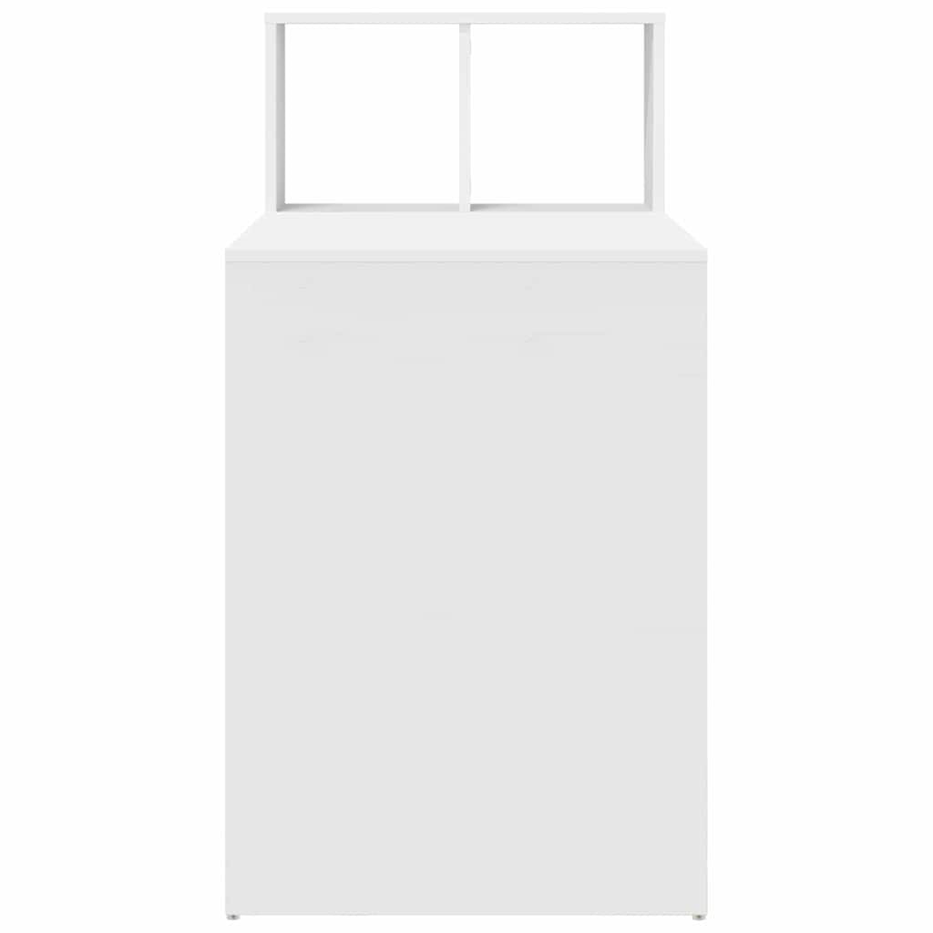 vidaXL Schreibtisch mit Regal Weiß 108 x 55 x 103.5 cm Holzwerkstoff - Image 6