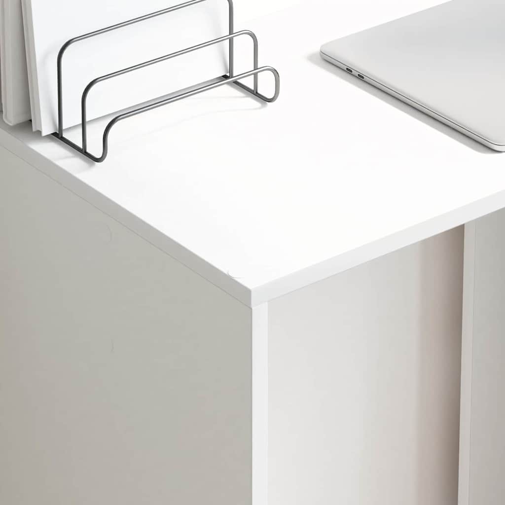 vidaXL Schreibtisch mit Regal Weiß 78,5 x 37 x 154,5 cm Holzwerkstoff - Image 4