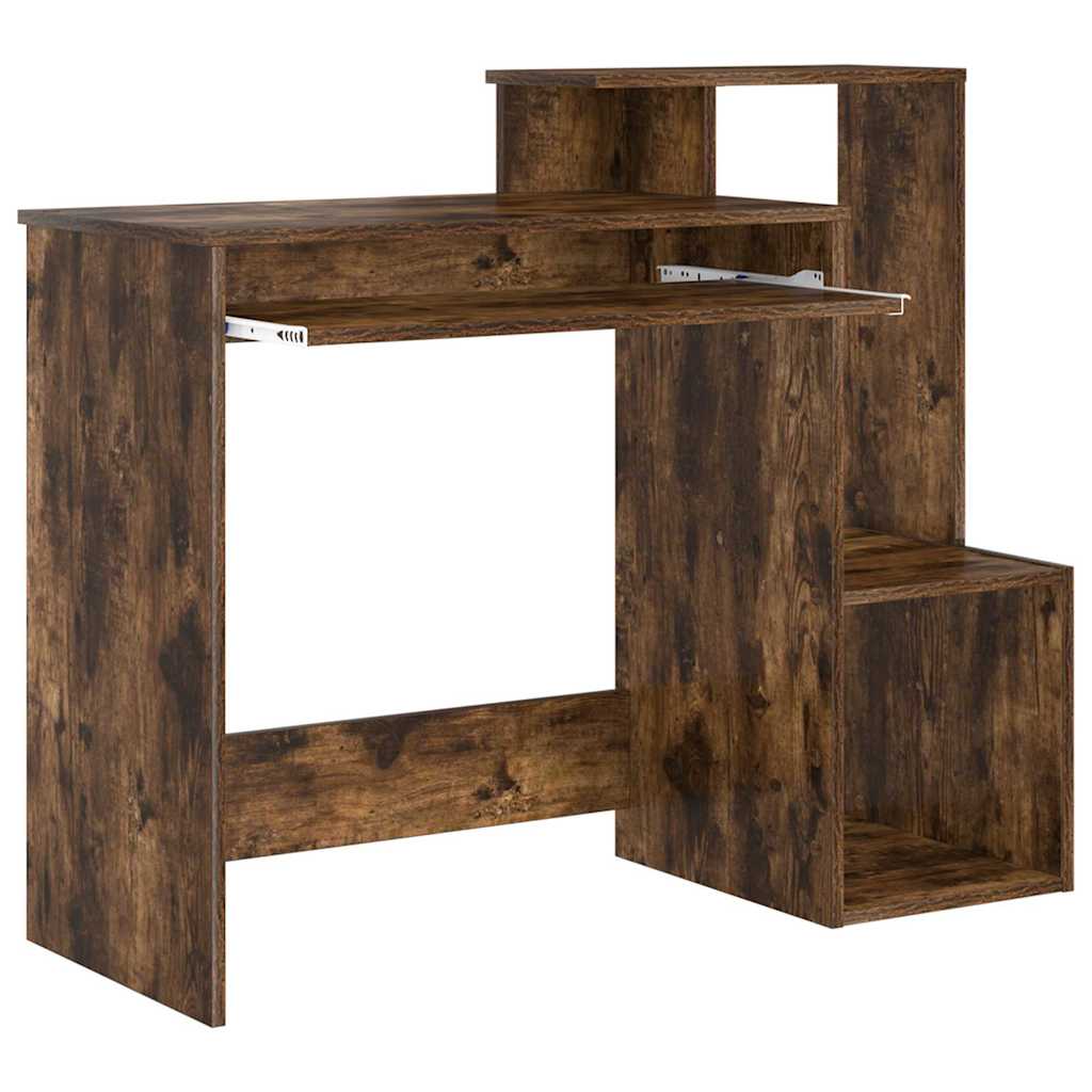 vidaXL Schreibtisch Geräucherte Eiche 106 x 41 x 88.5 cm Holzwerkstoff - Image 5