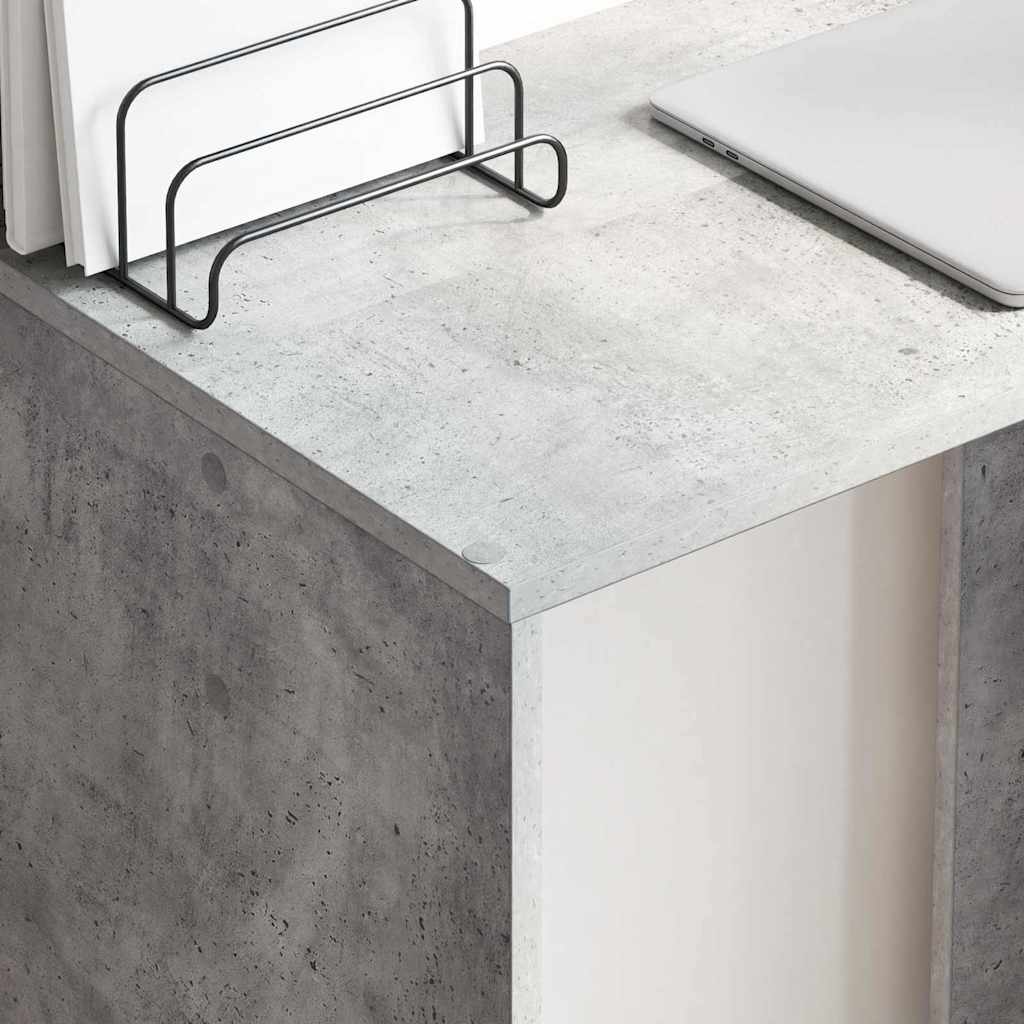 vidaXL Schreibtisch Beton Grau 78,5 x 37 x 154,5 cm Holzwerkstoff - Image 4