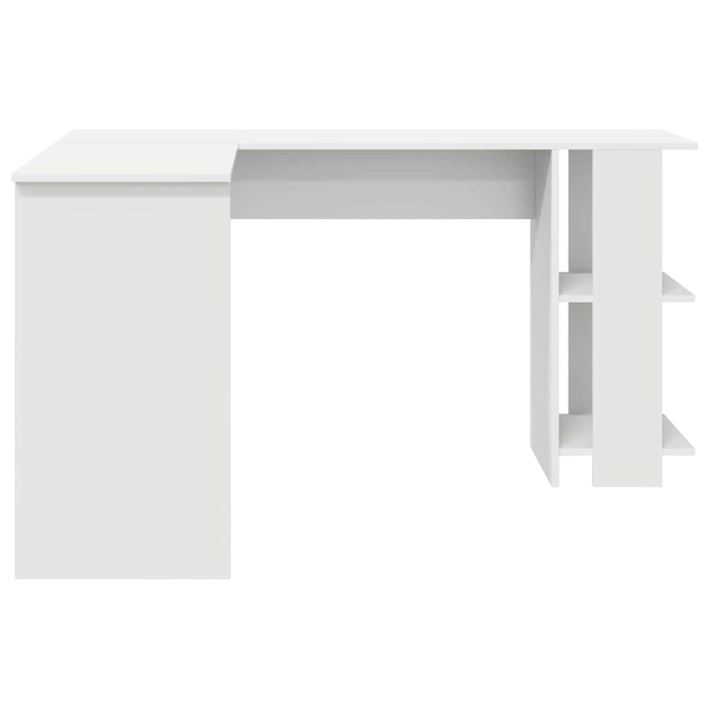 vidaXL Eck-Schreibtisch Weiß 140 x 113,5 x 75 cm Holzwerkstoff - Image 6