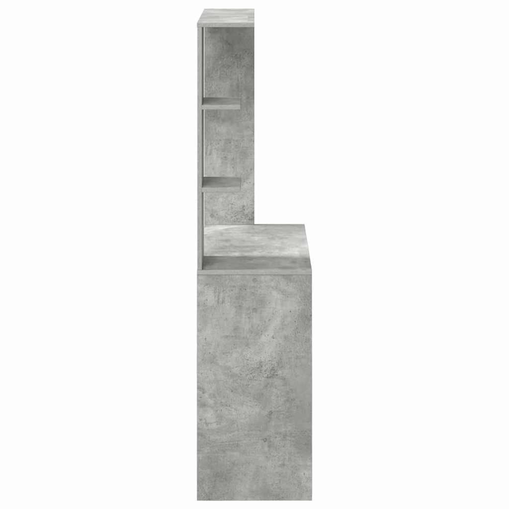 vidaXL Schreibtisch Beton Grau 78,5 x 37 x 154,5 cm Holzwerkstoff - Image 6