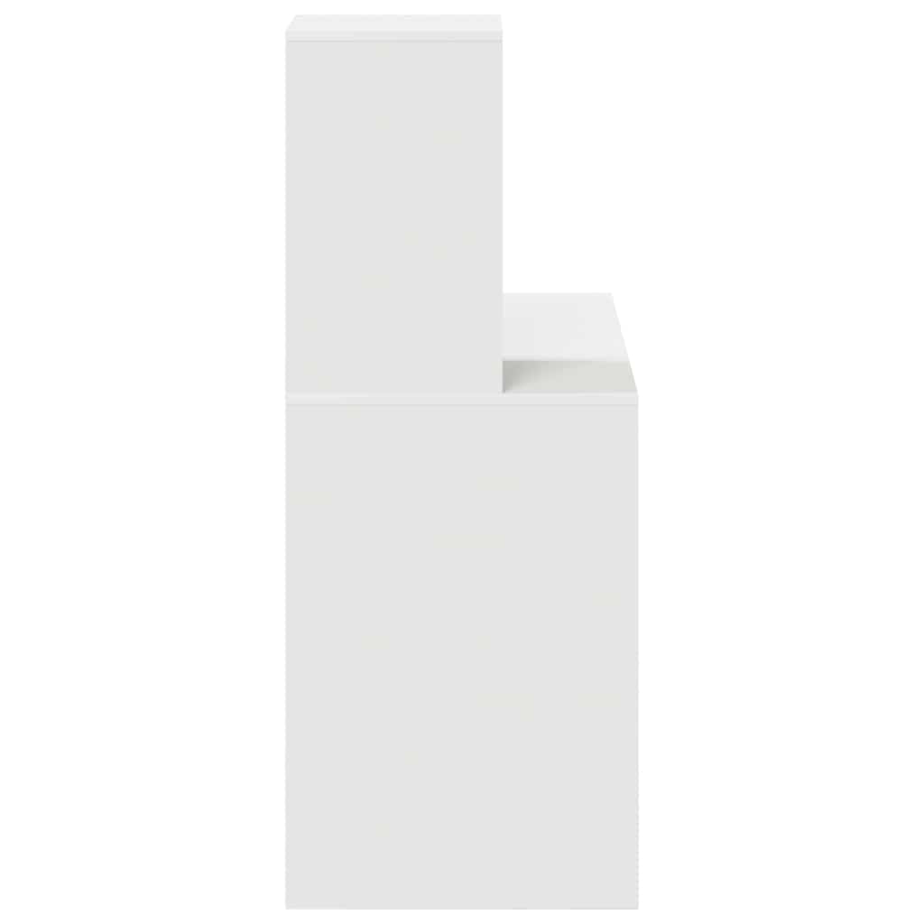 vidaXL Schreibtisch mit Regal Weiß 102 x 50 x 124 cm Holzwerkstoff - Image 6