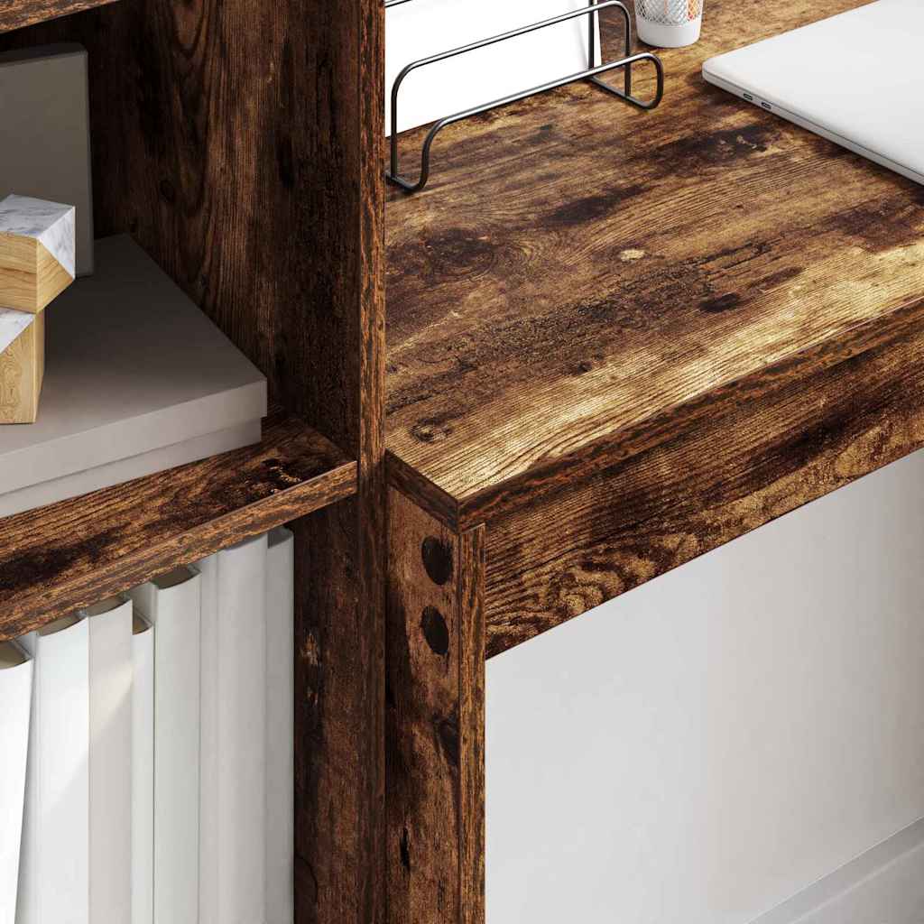 vidaXL Schreibtisch Geräucherte Eiche 90 x 40 x 76 cm - Image 4