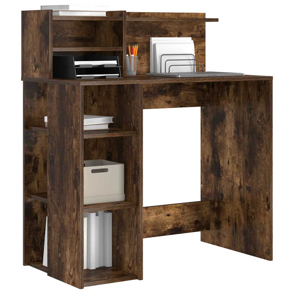 vidaXL Schreibtisch Geräucherte Eiche 90 x 48 x 101,5 cm Holzwerkstoff - Image 3