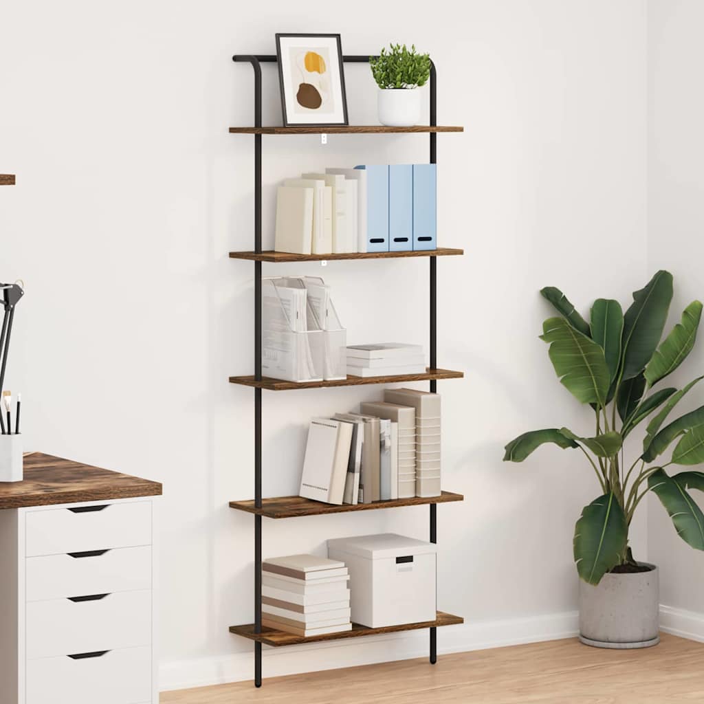 vidaXL Regal Räuchereiche 60 x 24 x 168 cm Holzwerkstoff