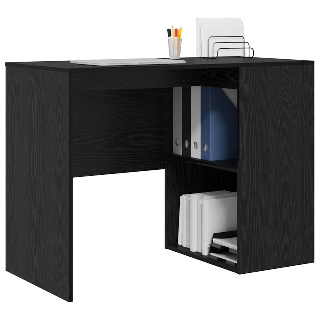 vidaXL Schreibtisch mit Regal Schwarz Eichen-Optik 102 x 50 x 75 cm - Image 3