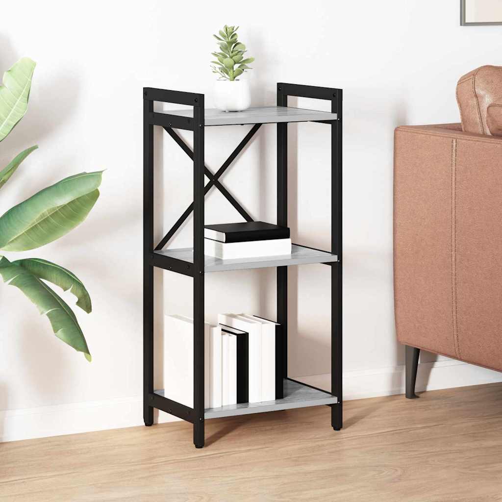 vidaXL Bücherregal Grau Sonoma 40 x 30 x 83 cm Holzwerkstoff