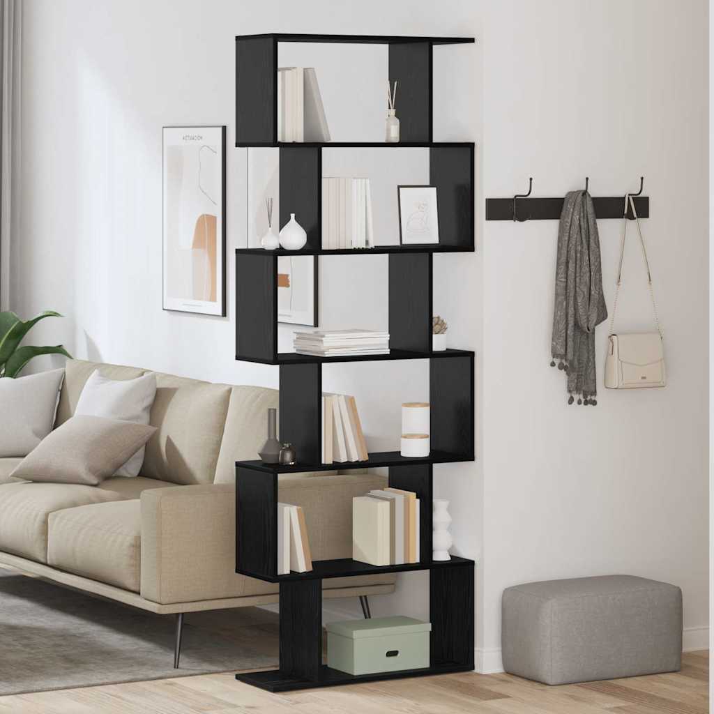 vidaXL Bücherregal Schwarz 70 x 24 x 193.5 cm Holzwerkstoff