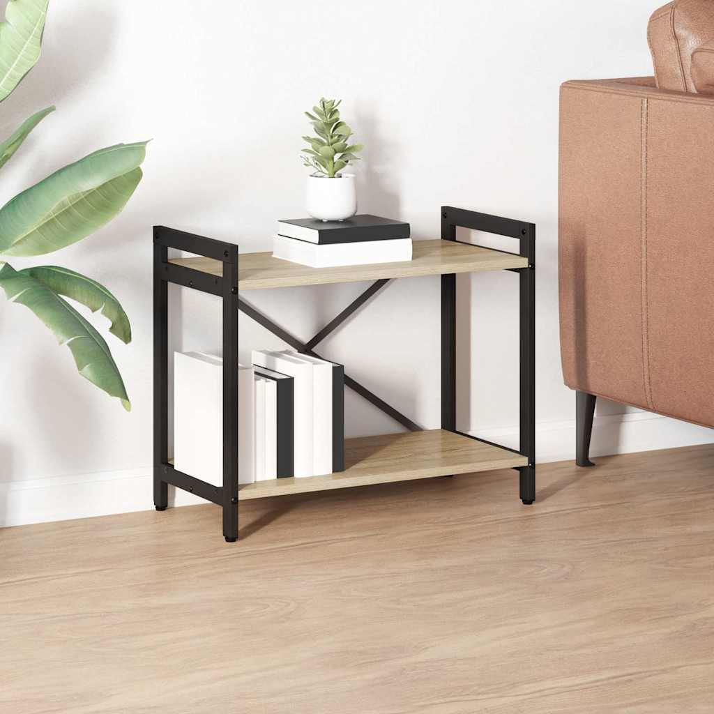 vidaXL Bücherregal Sonoma-Eiche 60 x 30 x 48,5 cm Holzwerkstoff