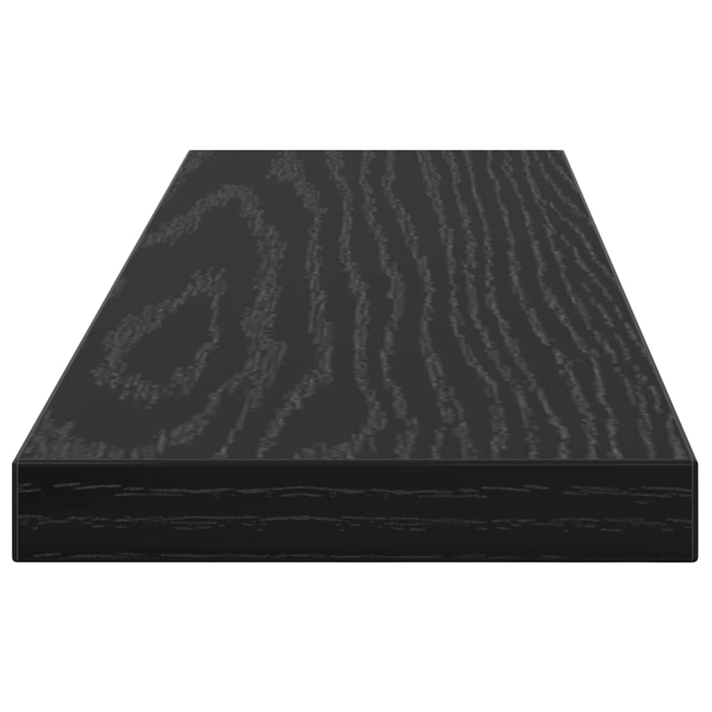 vidaXL Regalbrett 4 pcs Schwarz 40 x 10 x 1.5 cm Holzwerkstoff - Image 6