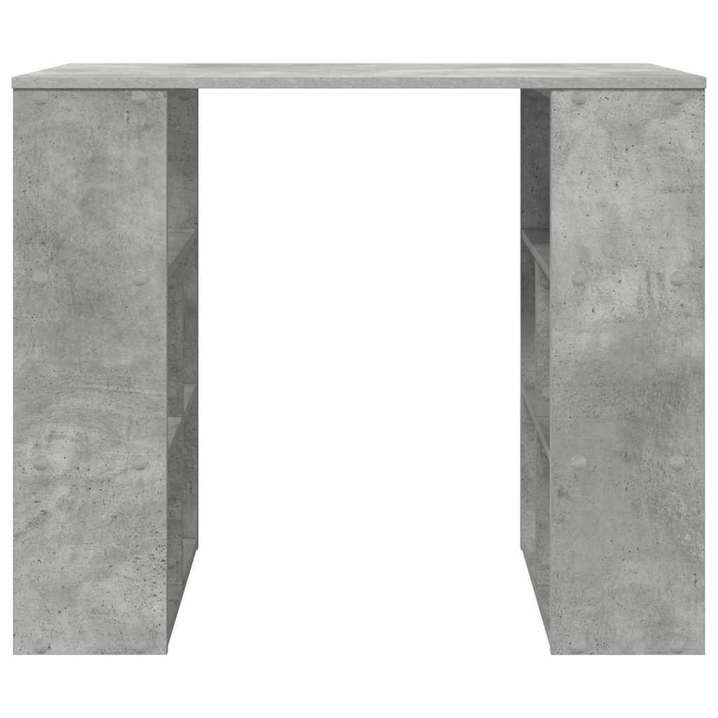 vidaXL Schreibtisch mit Regal Beton Grau 90 x 50 x 75 cm Holzwerkstoff - Image 5