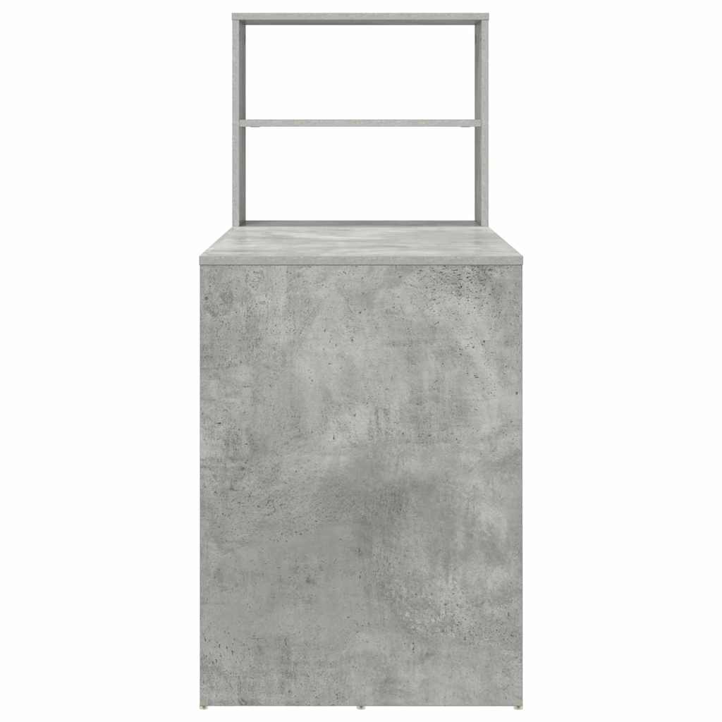 vidaXL Schreibtisch Beton Grau 113 x 54 x 120 cm Holzwerkstoff - Image 6