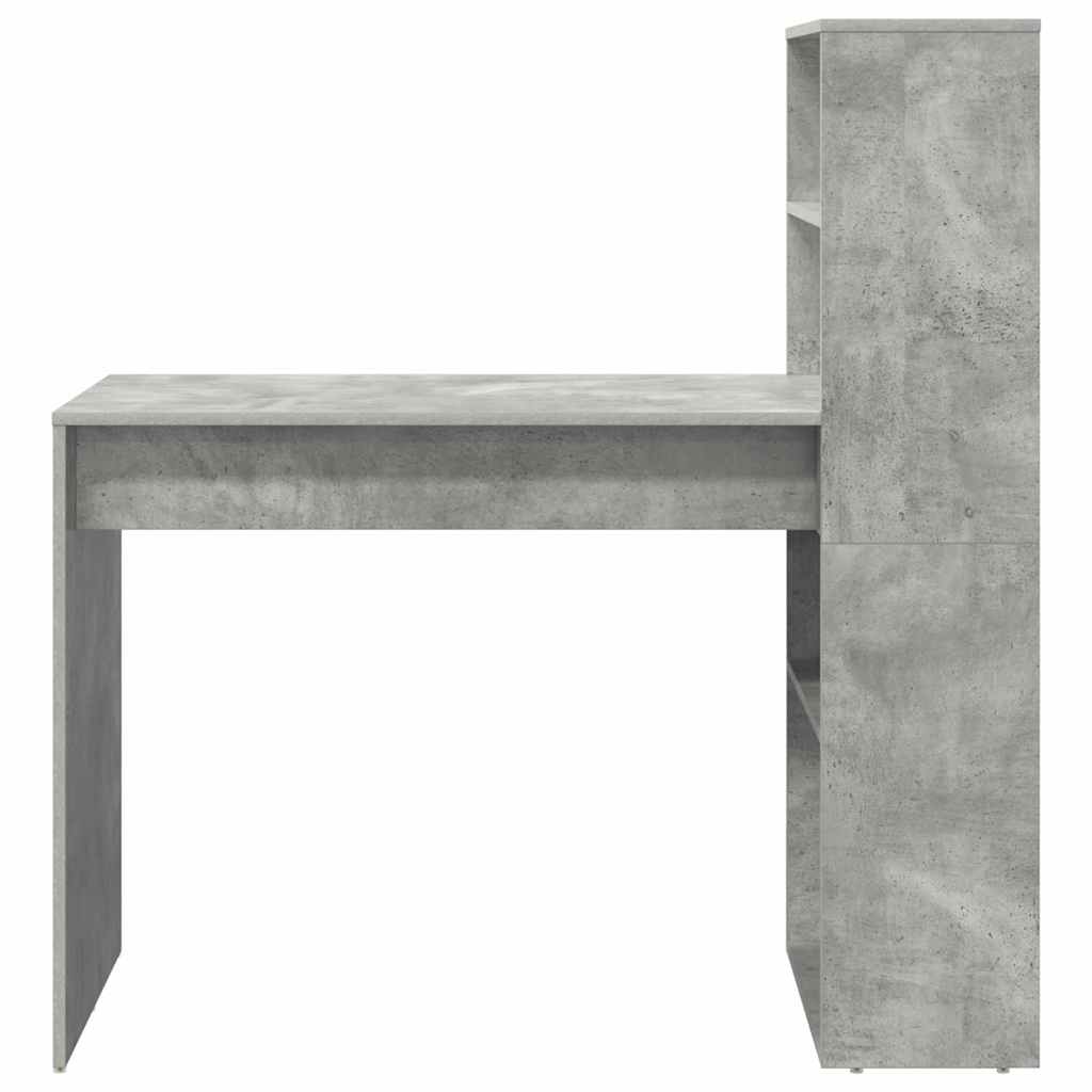 vidaXL Schreibtisch Beton Grau 113 x 54 x 120 cm Holzwerkstoff - Image 5