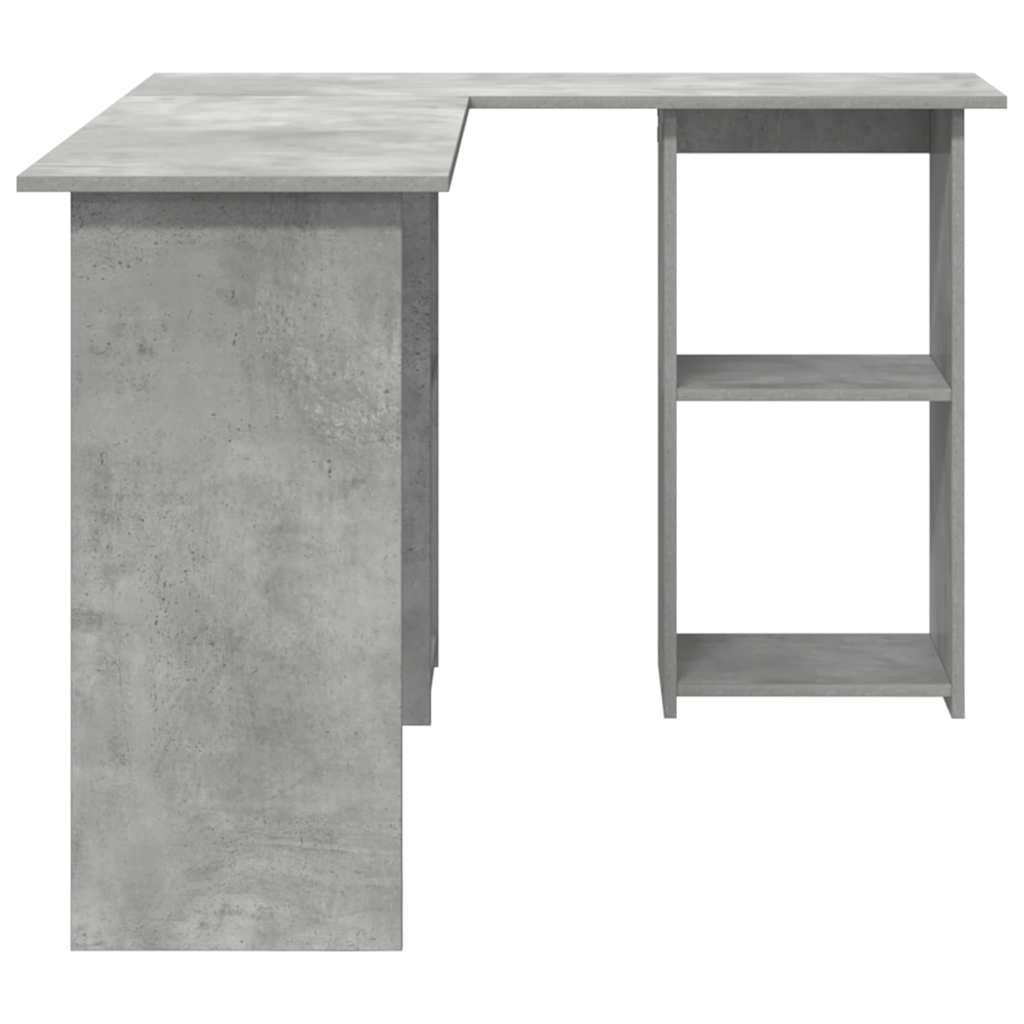 vidaXL Schreibtisch Beton Grau 142 x 102 x 73 cm Holzwerkstoff - Image 6