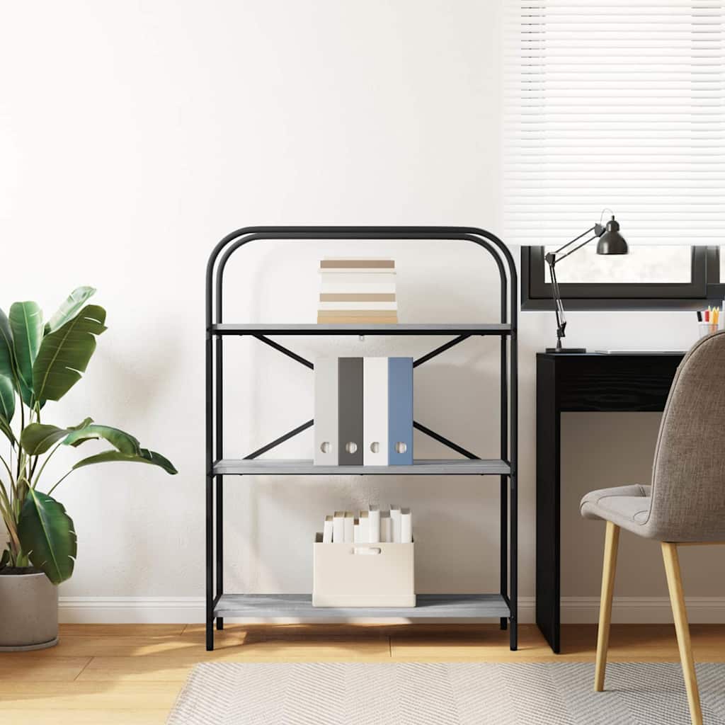 vidaXL Regal Grau Sonoma 80 x 30 x 109 cm Holzwerkstoff - Image 4