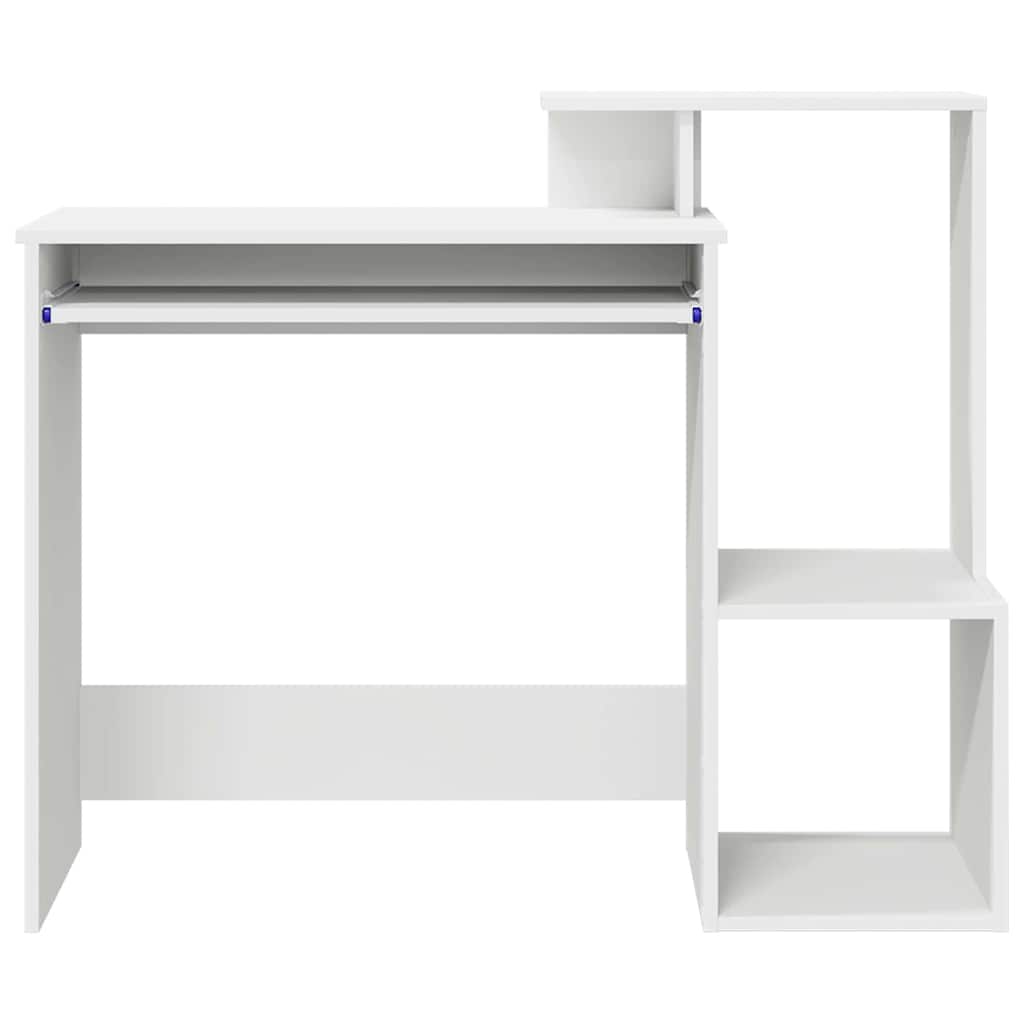 vidaXL Schreibtisch mit Regal Weiß 106 x 41 x 88.5 cm Holzwerkstoff - Image 6