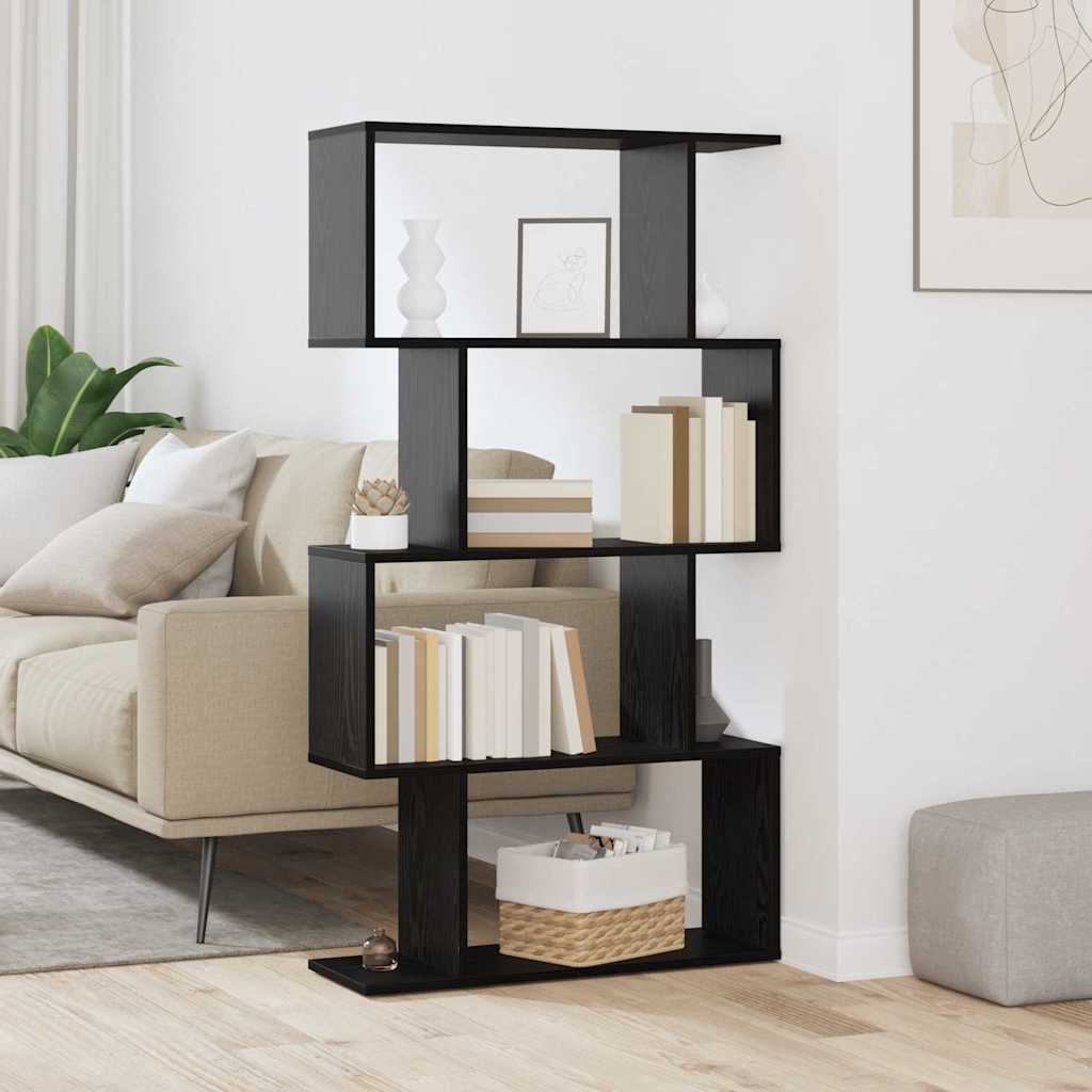 vidaXL Bücherregal Schwarz 70 x 24 x 129 cm Holzwerkstoff