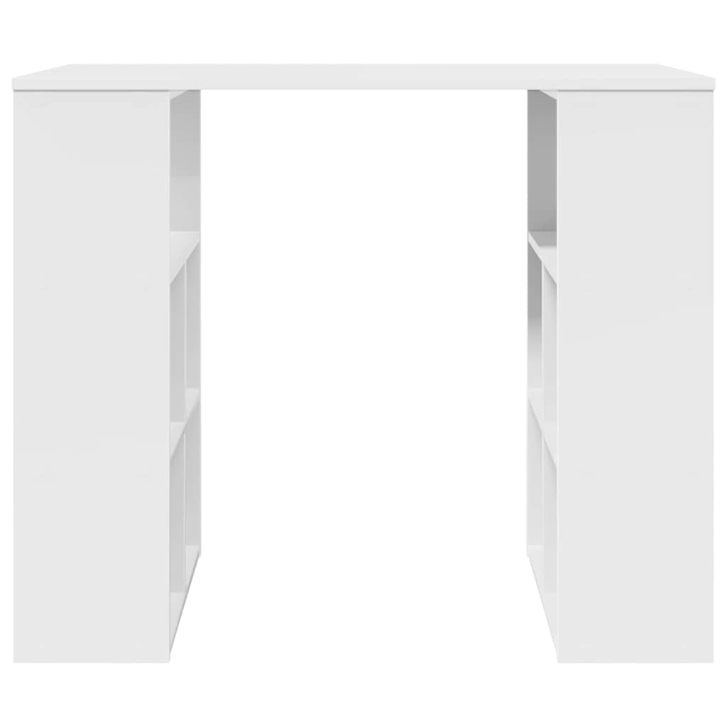 vidaXL Schreibtisch mit Regal Weiß 90 x 50 x 75 cm Holzwerkstoff - Image 5