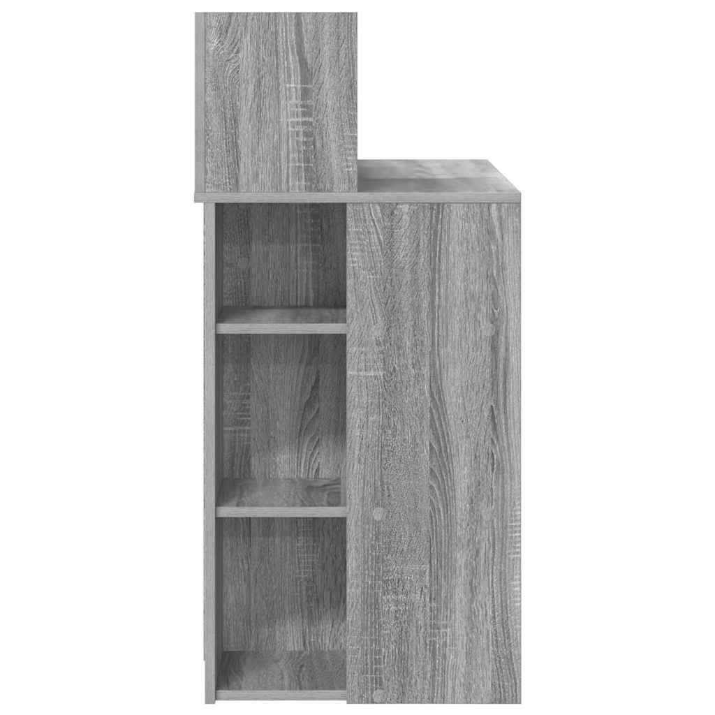 vidaXL Schreibtisch Graues Sonoma 90 x 48 x 101,5 cm Holzwerkstoff - Image 6