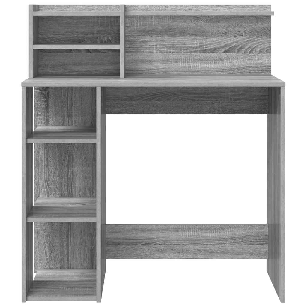 vidaXL Schreibtisch Graues Sonoma 90 x 48 x 101,5 cm Holzwerkstoff - Image 5