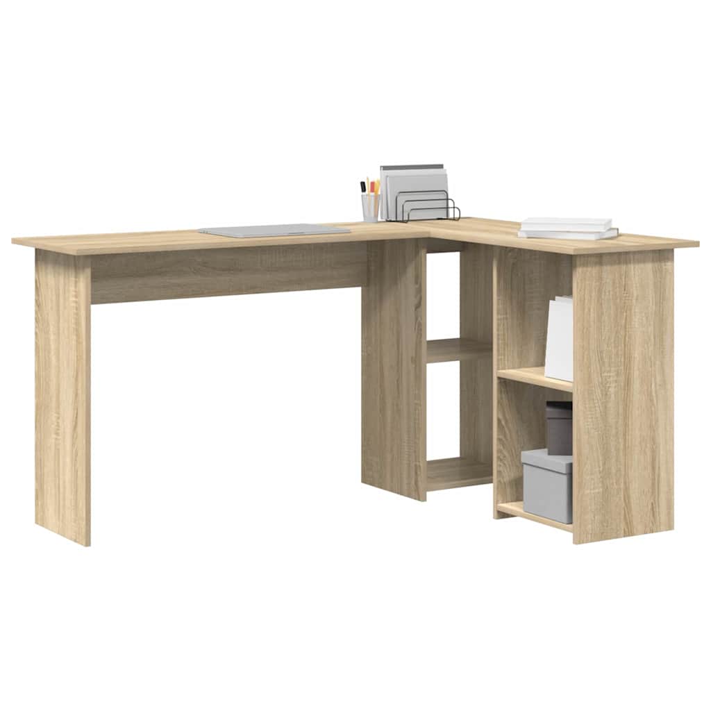 vidaXL Schreibtisch Sonoma-Eiche 142 x 102 x 73 cm Holzwerkstoff - Image 3