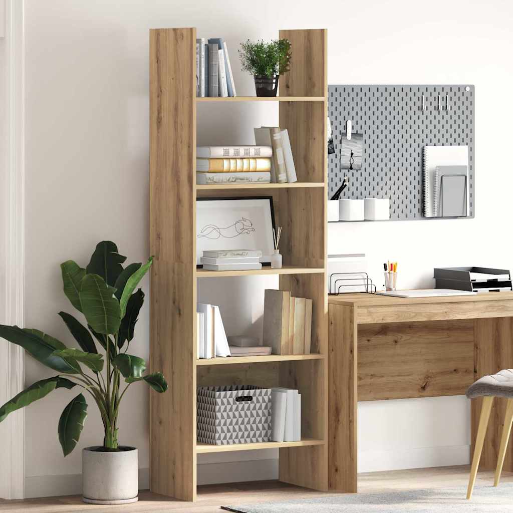 vidaXL Bücherregal Artisan-Eiche 60 x 35 x 180 cm Holzwerkstoff