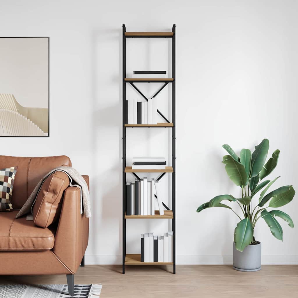 vidaXL Bücherregal Artisan-Eiche 40 x 30 x 188 cm Holzwerkstoff