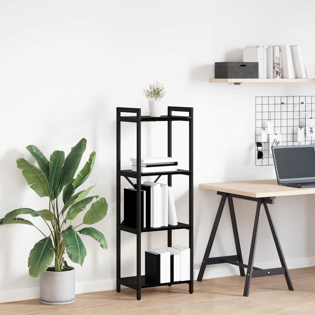 vidaXL Bücherregal Schwarz Eichen-Optik 40 x 30 x 118 cm Holzwerkstoff