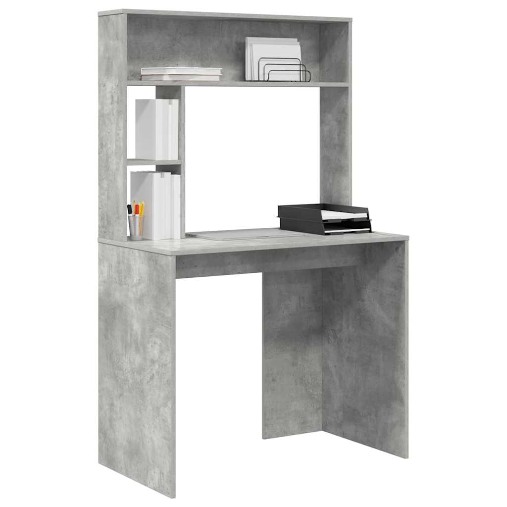 vidaXL Schreibtisch Beton Grau 91 x 50 x 149 cm Holzwerkstoff - Image 3