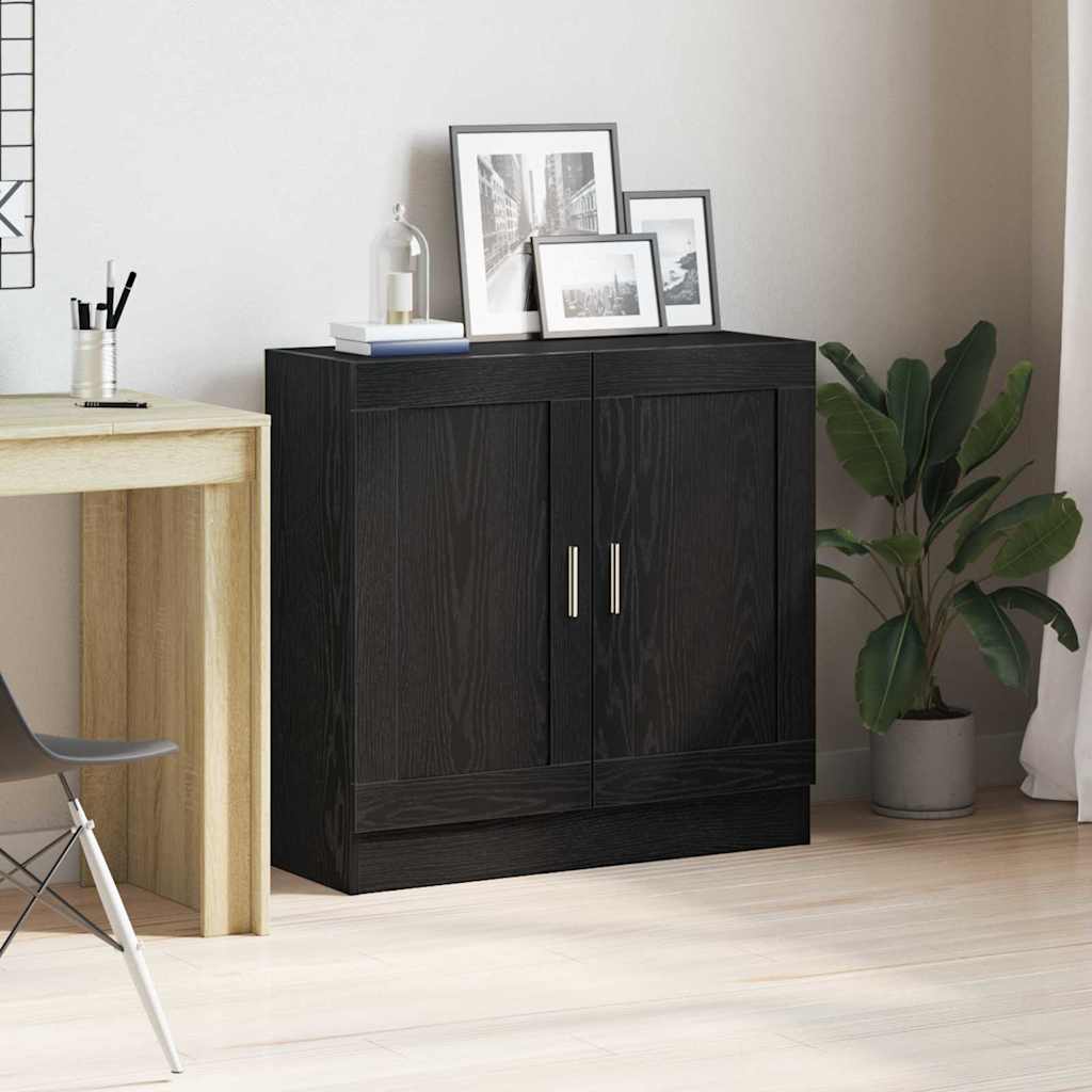 vidaXL Bücherregal Schwarz Eichen-Optik 82,5 x 30,5 x 80 cm