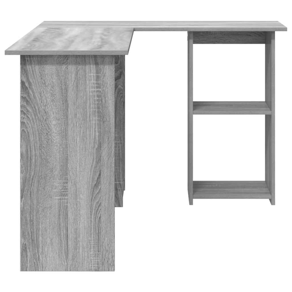 vidaXL Schreibtisch Graues Sonoma 142 x 102 x 73 cm Holzwerkstoff - Image 6