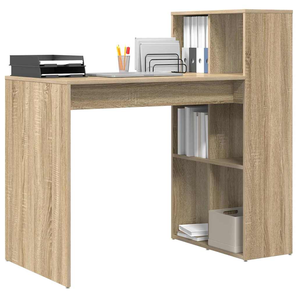 vidaXL Schreibtisch Sonoma-Eiche 108 x 55 x 103.5 cm Holzwerkstoff - Image 3