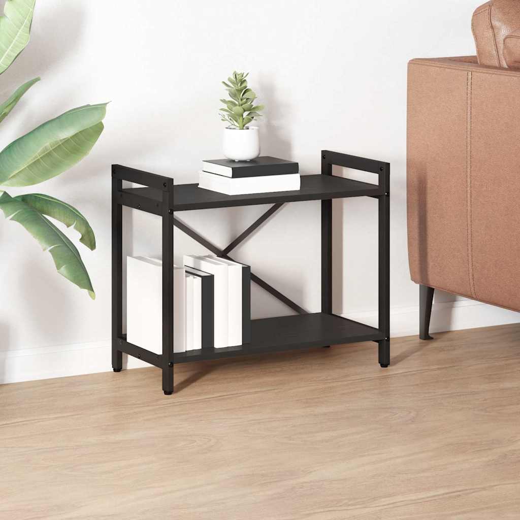 vidaXL Bücherregal Schwarz Eichen-Optik 60 x 30 x 48,5 cm
