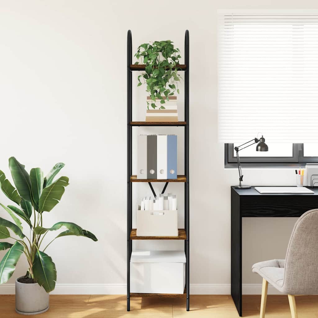 vidaXL Regal Räuchereiche 40 x 30 x 183 cm Holzwerkstoff - Image 4