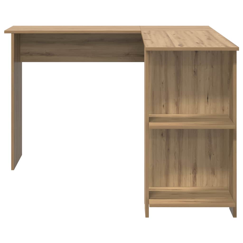 vidaXL Eck-Schreibtisch mit Regal Artisan-Eiche 140 x 113,5 x 75 cm - Image 5