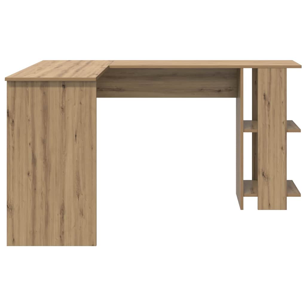 vidaXL Eck-Schreibtisch mit Regal Artisan-Eiche 140 x 113,5 x 75 cm - Image 6