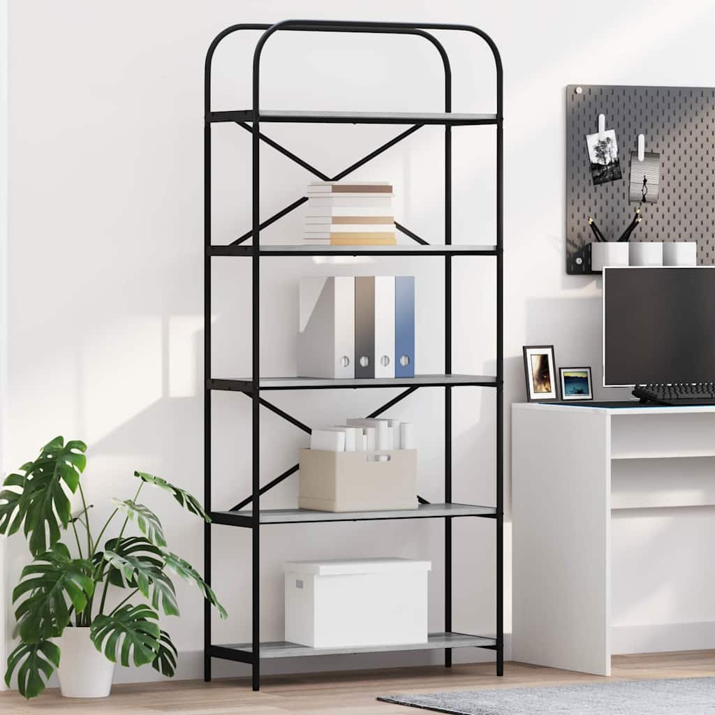 vidaXL Regal Grau Sonoma 80 x 30 x 183 cm Holzwerkstoff