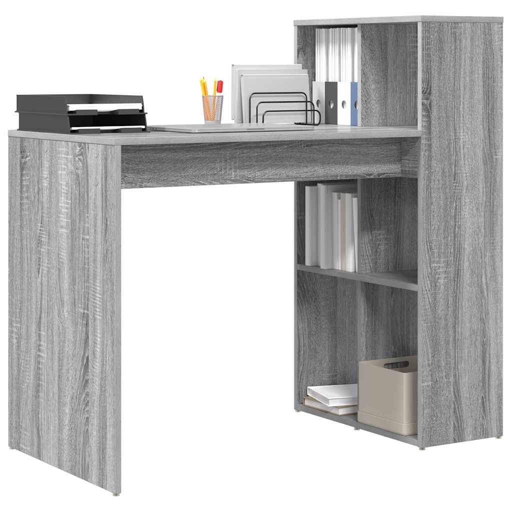 vidaXL Schreibtisch Graues Sonoma 108 x 55 x 103.5 cm Holzwerkstoff - Image 3