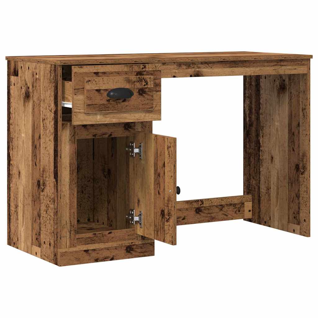 vidaXL Schreibtisch mit Tür Altholz 50 x 115 x 75 cm Holzwerkstoff - Image 5