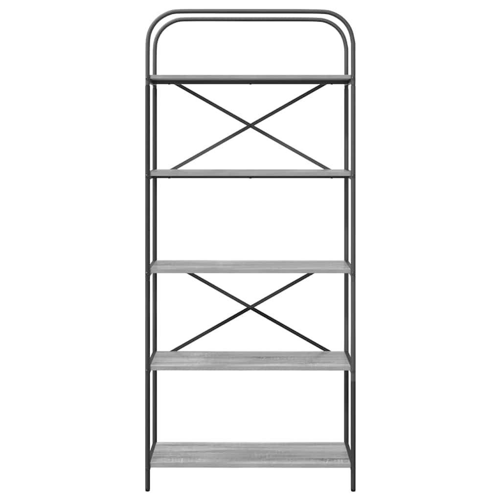 vidaXL Regal Grau Sonoma 80 x 30 x 183 cm Holzwerkstoff - Image 5