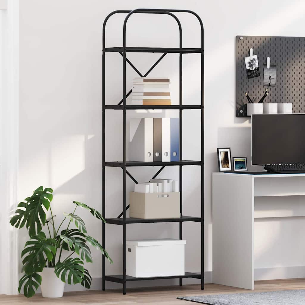 vidaXL Regal Schwarz Eichen-Optik 60 x 30 x 183 cm Holzwerkstoff