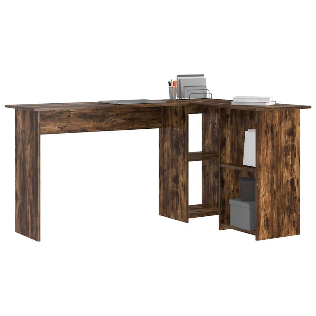 vidaXL Schreibtisch Geräucherte Eiche 142 x 102 x 73 cm Holzwerkstoff - Image 3